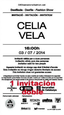 Celia Vela fashion show in the 080 Barcelona Fashion: July 3 at 16h.
